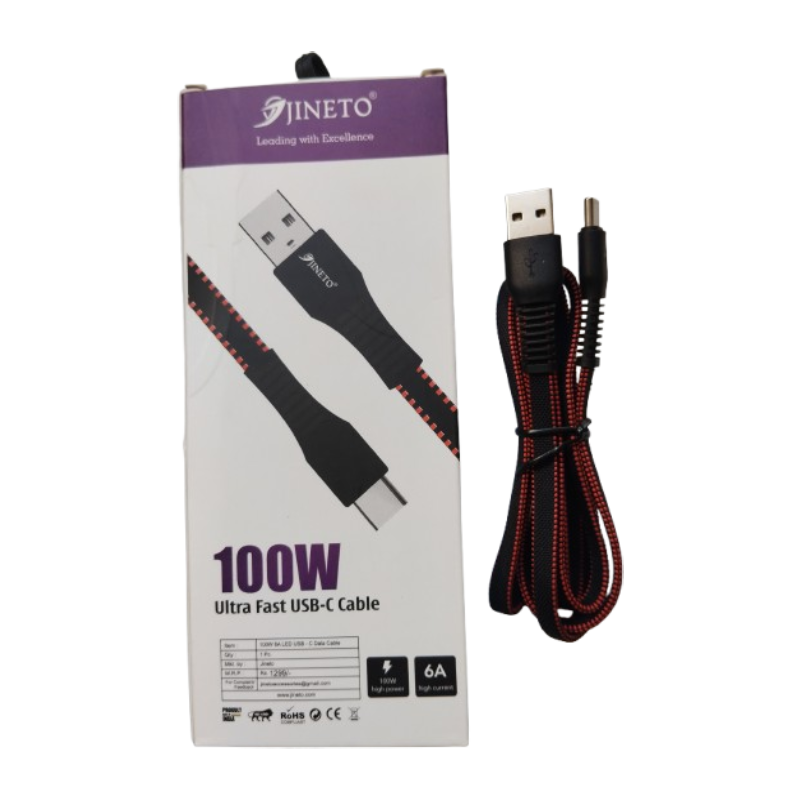 JINETO JPC100 100W Ultra Fast USB to Type-C Cable